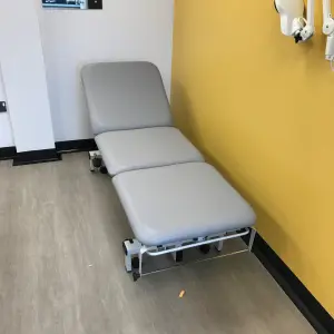 Examination couch in a clinical room at The Wilson Health Centre